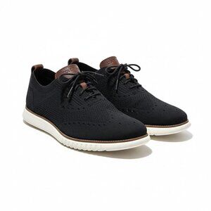 Cole Haan Black Knit Oxford Shoes (SKU#3091)